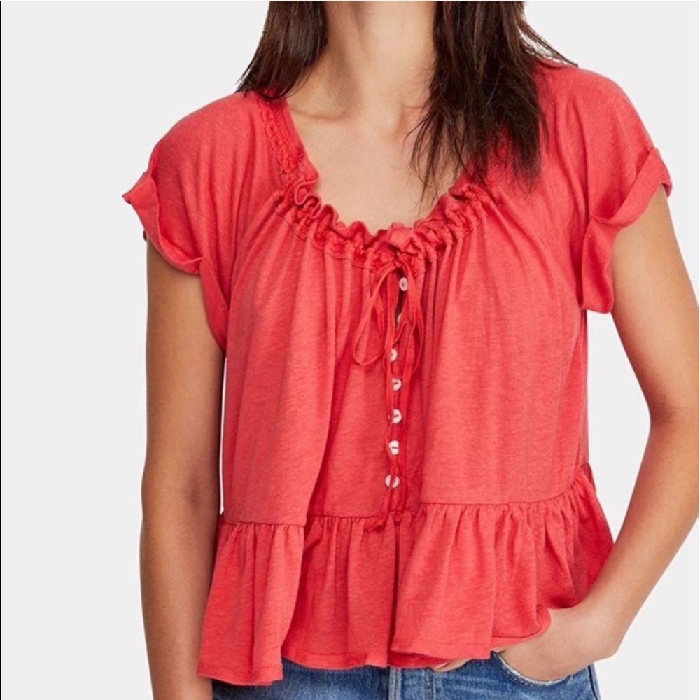 free people camelia pink blouse